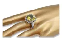 Sterling silver 925 Yellow Peridot Ring Vintage vrc035s